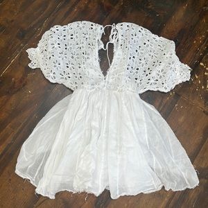 Free people white mini dress